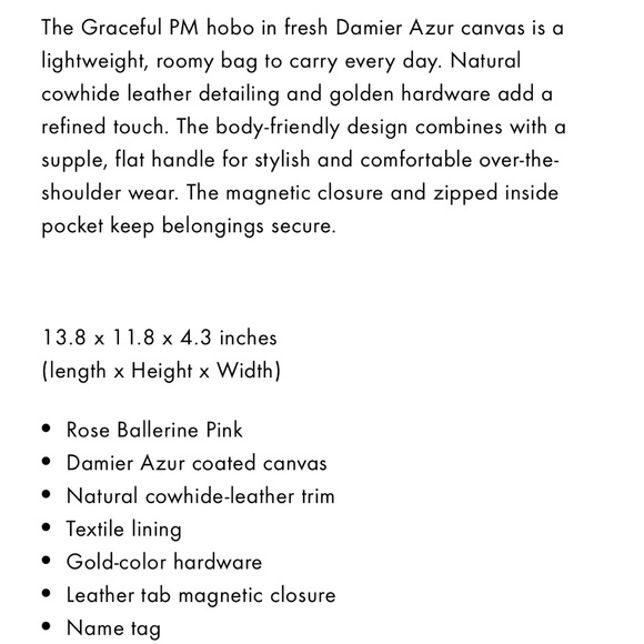 100% Louis Vuitton Graceful PM Shoulder Bag Damier Azur - Picture 2 of 15